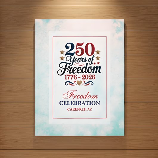 250ste Verjaardag Vrijheid Hemel Poster