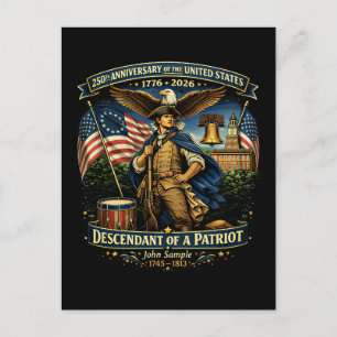 250ste verjaardag VS 1776–2026 Amerikaans erfgoed Briefkaart