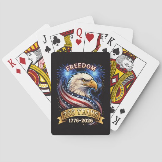 250ste verjaardag VS 1776-2026 Patriottische Ameri Pokerkaarten (Achterkant)