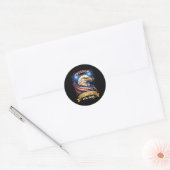 250ste verjaardag VS 1776-2026 Patriottische Ameri Ronde Sticker (Envelop)