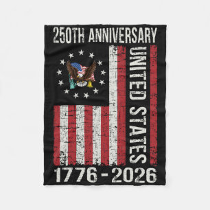 250ste verjaardag VS 250 jaar Amerika patriottisch Fleece Deken