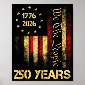 250ste verjaardag VS 250 jaar Amerikaans 4 juli Poster