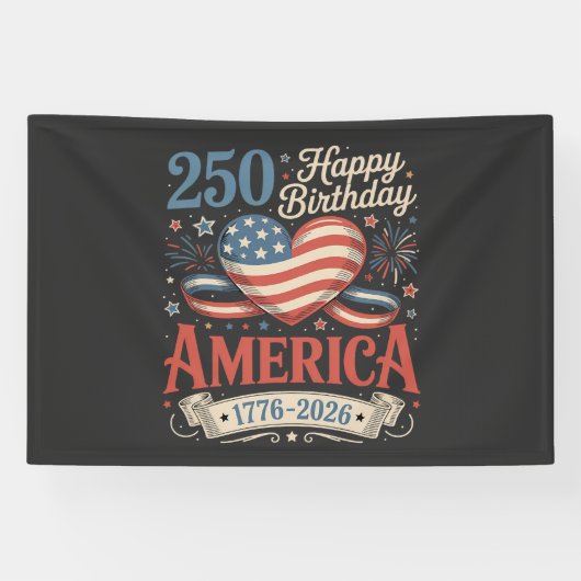 250ste verjaardag VS 250 jaar Spandoek (Horizontaal)