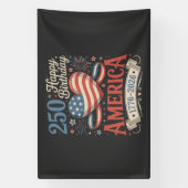 250ste verjaardag VS 250 jaar Spandoek (Verticaal)