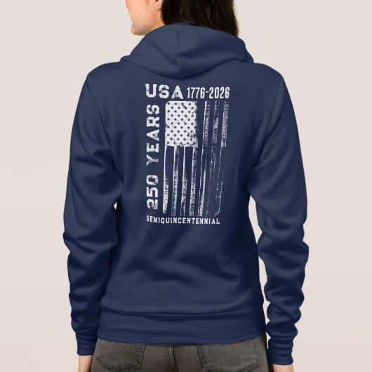 250ste verjaardag VS 4 juli  Hoodie (Achterkant)