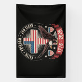 250ste verjaardag VS Geloof Vrijheid 4 juli Spandoek (Verticaal)