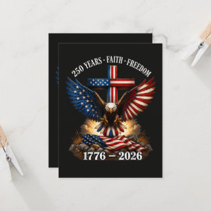 250ste verjaardag VS Geloof Vrijheid Kaart