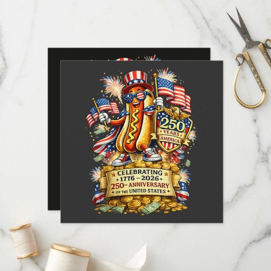 250ste verjaardag VS Onafhankelijkheidsviering Programmakaart (Voorkant / Achterkant in situ)