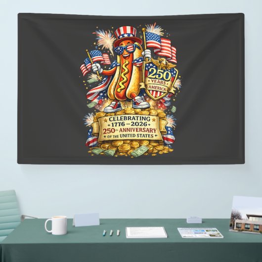 250ste verjaardag VS Onafhankelijkheidsviering Spandoek (Beurs)