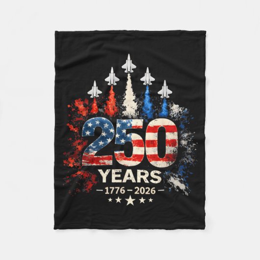 250ste verjaardag VS Patriottisch 250 jaar Fleece Deken (Voorkant)