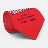 250ste verjaardag VS Patriottisch Rood en Blauw Stropdas (Opgerold)