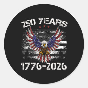 250ste verjaardag VS Patriottische Adelaar 250 jaa Ronde Sticker