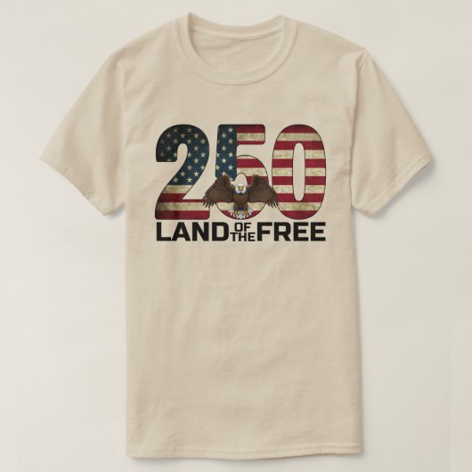 250ste verjaardag VS T-shirt (Design voorkant)