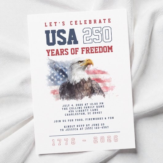 250ste verjaardagsfeest van Amerika op 4 juli Kaart