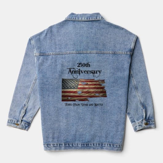 250ste Vier juli-viering Denim Jacket (Achterkant)