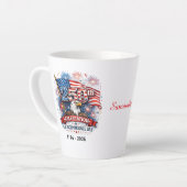 250ste Viering VS Onafhankelijkheidsdag 1776 - 202 Latte Mok (Linkerhoek)