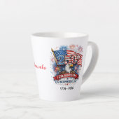 250ste Viering VS Onafhankelijkheidsdag 1776 - 202 Latte Mok (Rechterhoek)