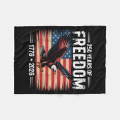 250th American Anniversary 2026 Years Of Freedom  Fleece Deken (Voorkant (Horizontaal))