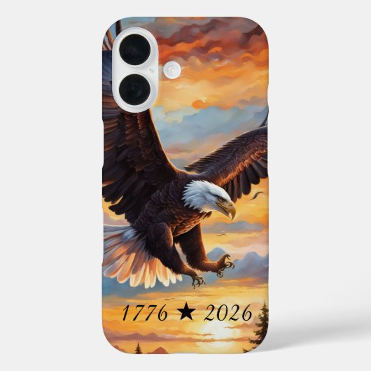 250th American Birthday Eagle iPhone / iPad case (Achterkant)