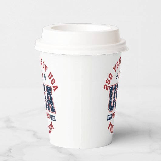 250th American Independence Tableware Papieren Bekers (Rechts)