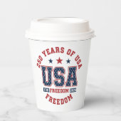 250th American Independence Tableware Papieren Bekers (Voorkant)