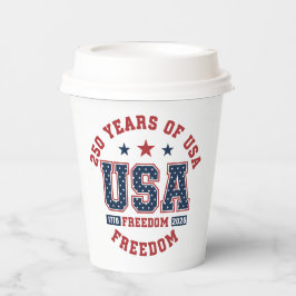 250th American Independence Tableware Papieren Bekers