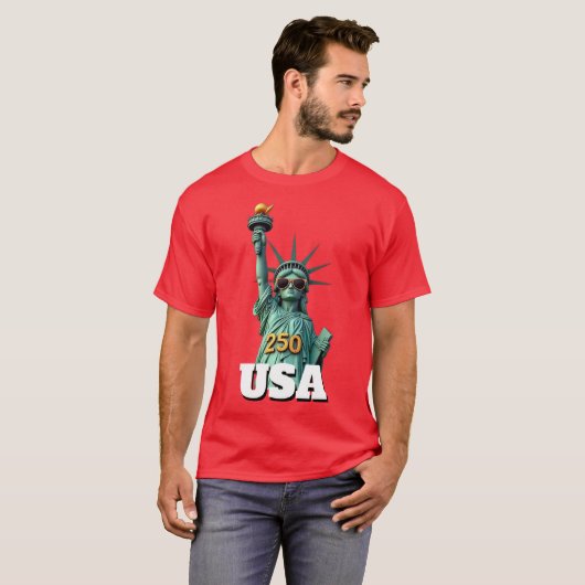 250th America's 4th of July Independence Day  T-shirt (Voorkant volledig)