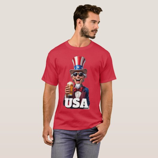 250th America's 4th of July Independence Day  T-shirt (Voorkant volledig)