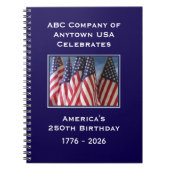 250th Anniversary 1776 to 2026 USA America Notitieboek (Voorkant)