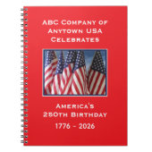 250th Anniversary 1776 to 2026 USA America Notitieboek (Voorkant)