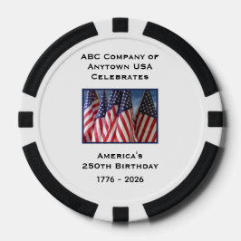 250th Anniversary 1776 to 2026 USA America Poker Chips