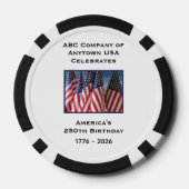 250th Anniversary 1776 to 2026 USA America Poker Chips (Achterkant)