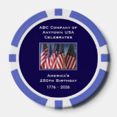 250th Anniversary 1776 to 2026 USA America Poker Chips (Voorkant)