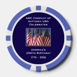 250th Anniversary 1776 to 2026 USA America Poker Chips
