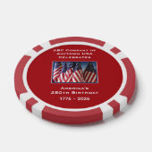 250th Anniversary 1776 to 2026 USA America Poker Chips (Enkel)