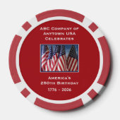 250th Anniversary 1776 to 2026 USA America Poker Chips (Achterkant)