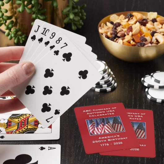 250th Anniversary 1776 to 2026 USA America Pokerkaarten (Insitu)