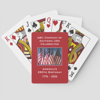 250th Anniversary 1776 to 2026 USA America Pokerkaarten