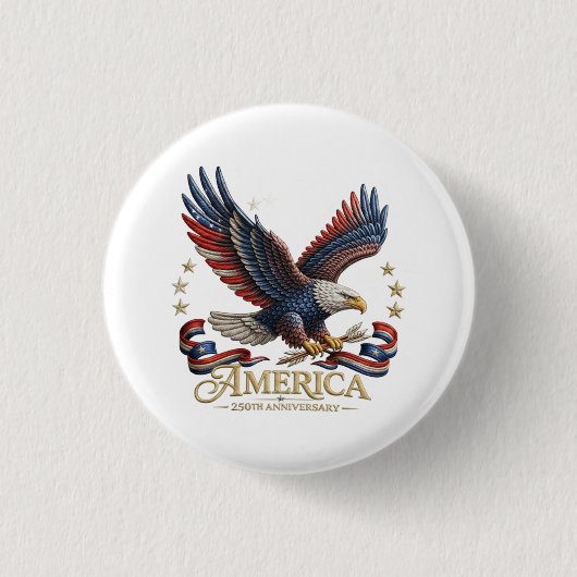 250th Anniversary America Patriotic Button (Voorkant)