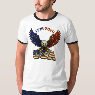 250th Anniversary America Patriotic Eagle  T-shirt