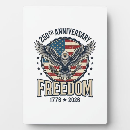 250th Anniversary Freedom Eagle Patriotic Vintage  Fotoplaat (voorkant)