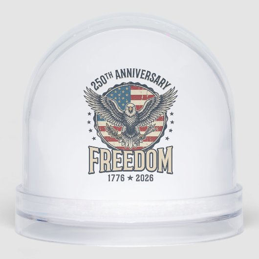 250th Anniversary Freedom Eagle Patriotic Vintage  Sneeuwbol (Voorkant)