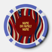 250th Anniversary Golden USA American Flag Poker Chips (Achterkant)