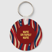 250th Anniversary Golden USA American Flag Sleutelhanger (Achterkant)