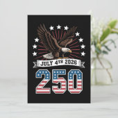 250th Anniversary Patriotic 4th Of July 1776 2026 Kaart (Staand voorkant)