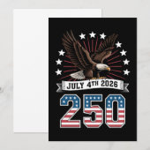 250th Anniversary Patriotic 4th Of July 1776 2026 Kaart (Voorkant / Achterkant)