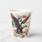 250th Anniversary Patriotic Bald Eagle 1776 Papieren Bekers (Voorkant)