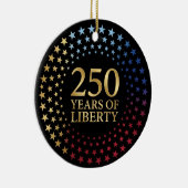 250th Anniversary, Patriotic Family Keepsake Keramisch Ornament (Rechts)