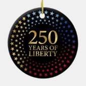 250th Anniversary, Patriotic Family Keepsake Keramisch Ornament (Achterkant)