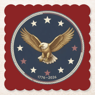 250th Anniversary Square Geschulpte Papierkust Kartonnen Onderzetters